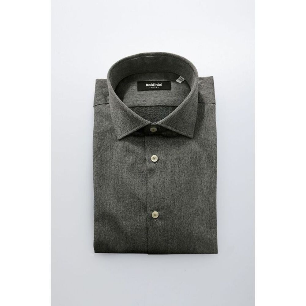 Baldinini Trend Gray Cotton Men Men's Shirt